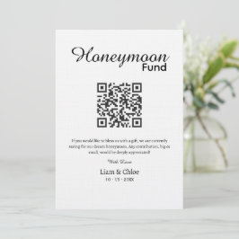Teken voor huwelijksreis QR-code, aangepast huweli Kaart