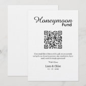Teken voor huwelijksreis QR-code, aangepast huweli Kaart (Voorkant / Achterkant)