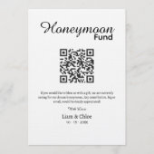 Teken voor huwelijksreis QR-code, aangepast huweli Kaart (Voorkant)