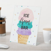 Teken voor Ice Cream Bar-partij - Sundae Reclamebord Met Voetstuk (Insitu)