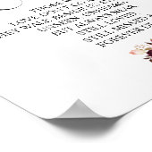 Teken voor liefdevolle herinnering Tafelkaart rouw Poster (Hoek)