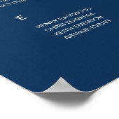 Teken voor marineschijf en Roos Gold-alfabetische  Poster (Hoek)