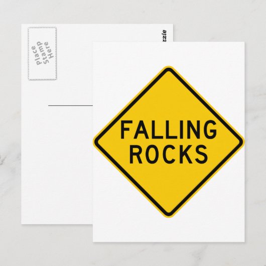 Teken voor markering van afgevatte Rocks Zone High Briefkaart (Voorkant / Achterkant)