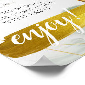 Teken voor Mimosa Bar voor bruidsbrunch met witte Poster (Hoek)