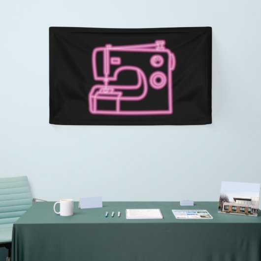 Teken voor neonnaaimachine Roze Spandoek (Beurs)