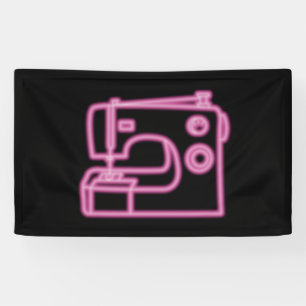 Teken voor neonnaaimachine Roze Spandoek