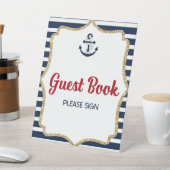 Teken voor nochtans nobele gastboeklijst reclamebord met voetstuk (Insitu)