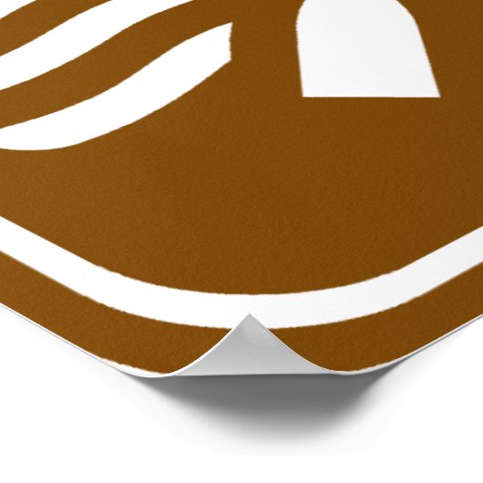 Teken voor nuttige rijbaan poster (Hoek)