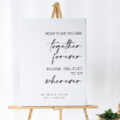 Teken voor open bruiloft // Geen zitplaatsingsplan Canvas Afdruk