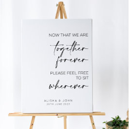 Teken voor open bruiloft // Geen zitplaatsingsplan Canvas Afdruk