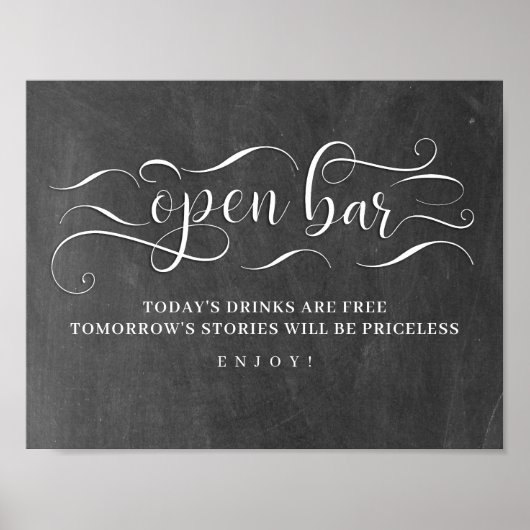 Teken voor openbalsalkbordbruiloft poster (Voorkant)