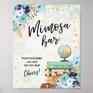 Teken voor rolbordavontuurschotel Mimosa Bar Poster