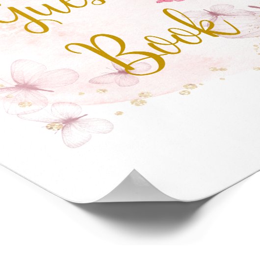 Teken voor roze en goudganstabel poster (Hoek)