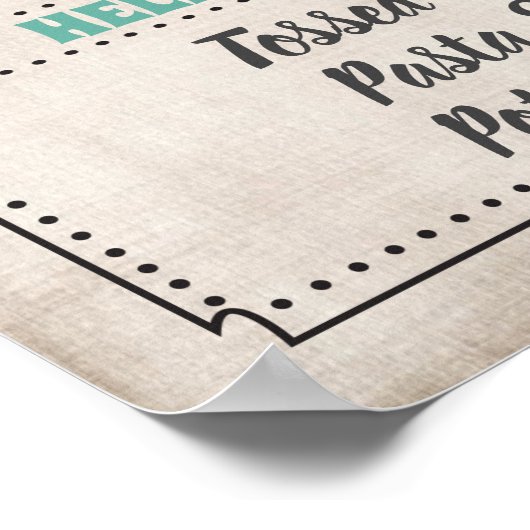 Teken voor Salad Bar Poster (Hoek)