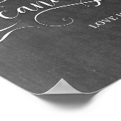 Teken voor snoep-bruiloft poster (Hoek)