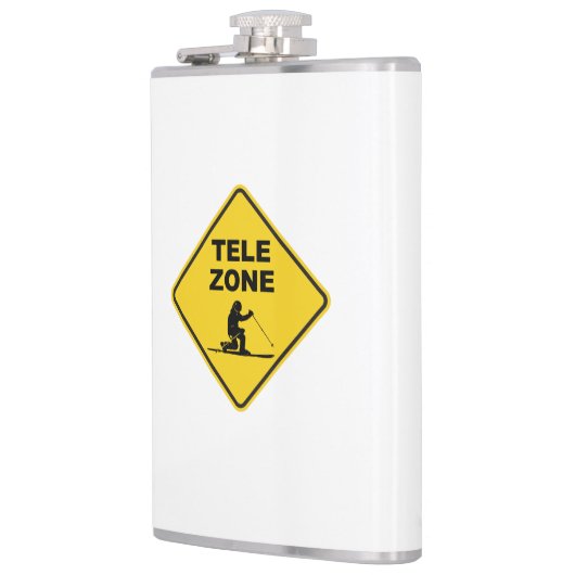 Teken voor Telemark Ski Zone Heupfles (Links)