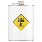 Teken voor Telemark Ski Zone Heupfles (Voorkant)