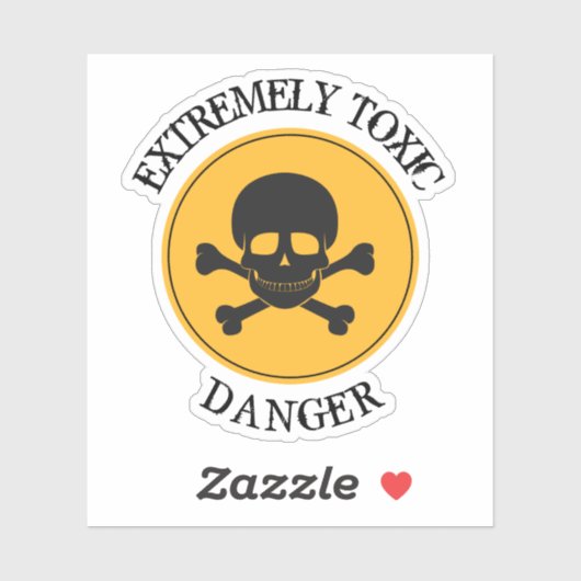 Teken voor toxisch gevaar sticker (Vel)