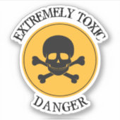 Teken voor toxisch gevaar sticker (Voorkant)