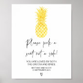 Teken voor Tropisch Beach Wedding Seding Chart Poster (Voorkant)