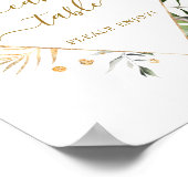 Teken voor Tropische boodschappen over bruiloft Poster (Hoek)