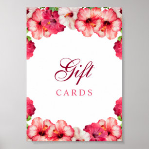 Teken voor Tropische Floral Gift Kaart Poster