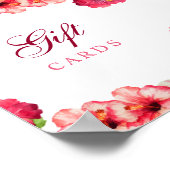 Teken voor Tropische Floral Gift Kaart Poster (Hoek)