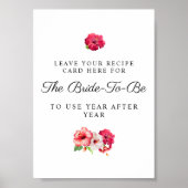 Teken voor Tropische Floral Recipe Poster (Voorkant)