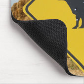 Teken voor veeteelt, baled Hay, Blue Sky, Clouds Muismat (Hoek)