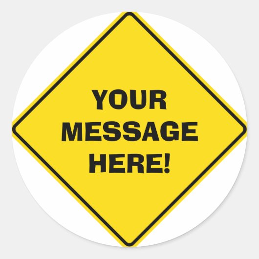 Teken voor verkeersborden ronde sticker (Voorkant)