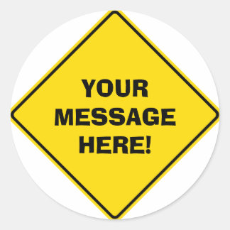 Teken voor verkeersborden ronde sticker