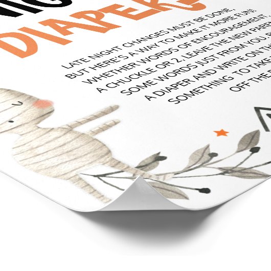 Teken voor vertraagde nachtelijke Baby showers van Poster (Hoek)