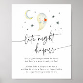 Teken voor vertraagde nachtelijke Baby showers van Poster (Voorkant)