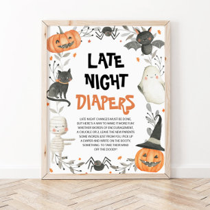 Teken voor vertraagde nachtelijke Baby showers van Poster