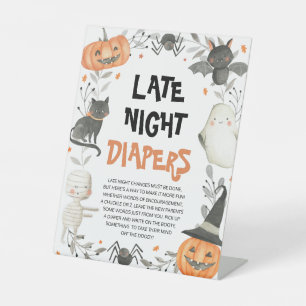 Teken voor vertraagde nachtelijke Baby showers van Reclamebord Met Voetstuk