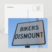 Teken voor verwijderen van fietsen briefkaart (Voorkant / Achterkant)