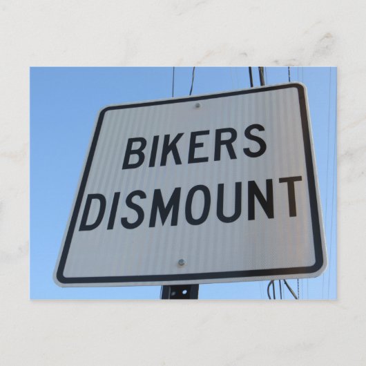 Teken voor verwijderen van fietsen briefkaart (Voorkant)