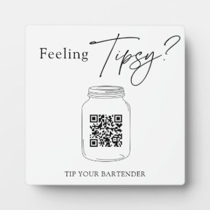 Teken voor virtuele tip Jar QR-code Fotoplaat