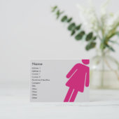 Teken voor vrouw - Chubby Visitekaartje (Staand voorkant)