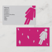 Teken voor vrouw - Zakelijk Visitekaartje (Voorkant / Achterkant)