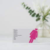 Teken voor vrouw - Zakelijk Visitekaartje (Staand voorkant)