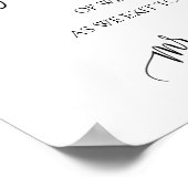 Teken voor weddenschappen/Passen getrouwd bovenaan Poster (Hoek)