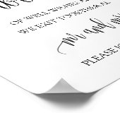 Teken voor weddenschappen/Passen getrouwd bovenaan Poster (Hoek)