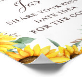 Teken voor Zonnebloem Bruidsdouche Spel Poster (Hoek)