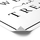 Teken voor zwarte en witte bruiloft poster (Hoek)