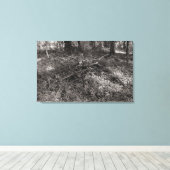 Teken - Warm Toned Black and White Canvas Afdruk (Insitu (Houten vloer))