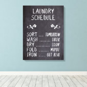 Teken wasschema canvas afdruk (Insitu (Houten vloer))