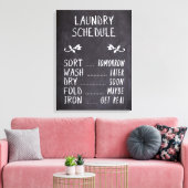 Teken wasschema canvas afdruk (Insitu (Woonkamer))