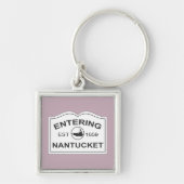 Teken White en Lavender in Nantucket Keepomwille Sleutelhanger (Voorkant)