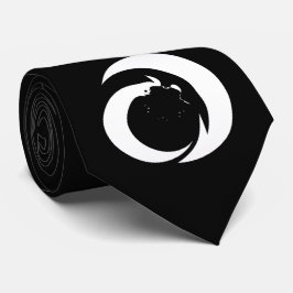 Teken wit op zwart stropdas